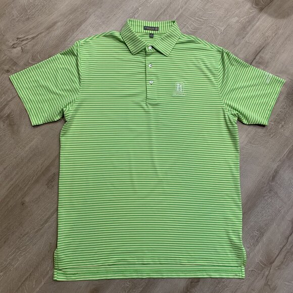 Peter Millar Summer Comfort Striped Golf Polo Shirt TPC Southwind Men's Large L - Picture 1 of 7